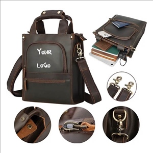 Vintage Leather Crossbody Messenger Bag Handbag